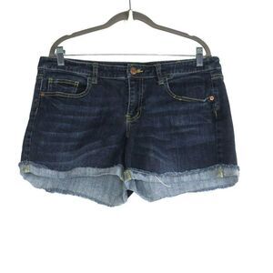 Mossimo Cut-Off Denim Shorts Women's Size 17 Medium Wash Blue Denim